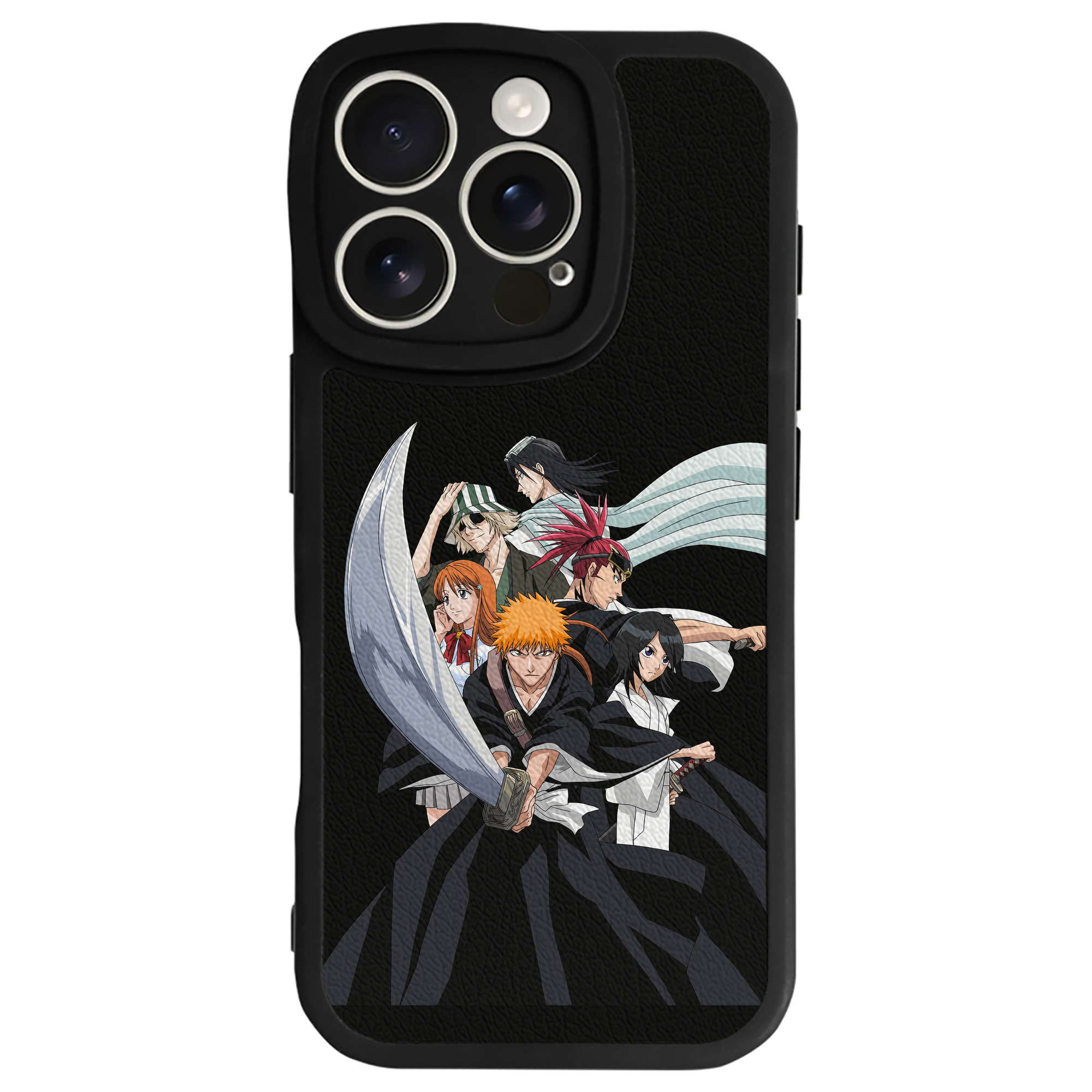 ブリーチ 黒崎一護（くろさき いちご）BLEACH Kurosaki Ichigo 【iPhone 16シリーズ対応】シリコンスマホケース（レザー調） 材質：シリコン